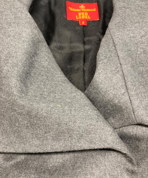 Vivienne Westwood RED LABEL（ヴィヴィアンウエストウッドレッドレーベル）Vivienne Westwood RED LABEL (ヴィヴィアンウエストウッドレッドレーベル) オーブボタン ウール ジャケット グレー サイズ:2の古着・服飾アイテム