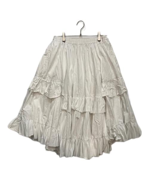 COMME des GARCONS GIRL（コムデギャルソンガール）COMME des GARCONS GIRL (コムデギャルソンガール) ギャザー スカート ホワイト サイズ:Mの古着・服飾アイテム