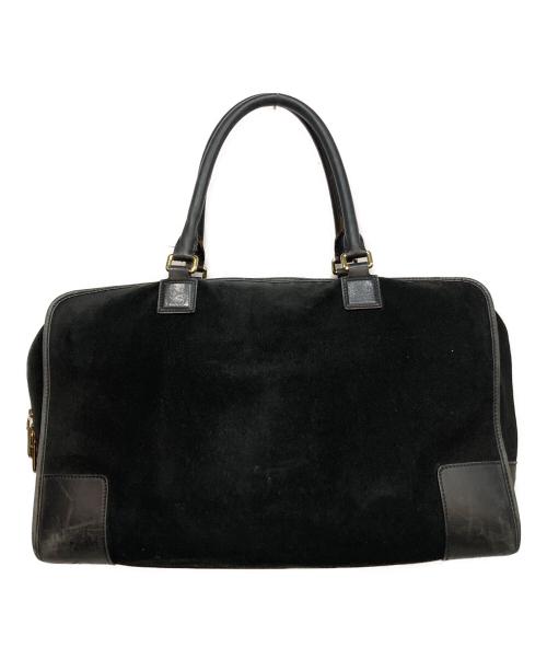 LOEWE（ロエベ）LOEWE (ロエベ) スエードボストンバッグ ブラックの古着・服飾アイテム
