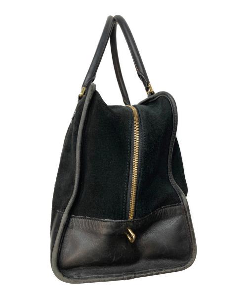 LOEWE（ロエベ）LOEWE (ロエベ) スエードボストンバッグ ブラックの古着・服飾アイテム