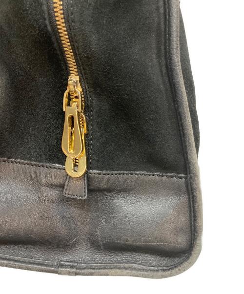 LOEWE（ロエベ）LOEWE (ロエベ) スエードボストンバッグ ブラックの古着・服飾アイテム