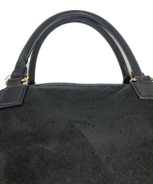 LOEWE（ロエベ）LOEWE (ロエベ) スエードボストンバッグ ブラックの古着・服飾アイテム