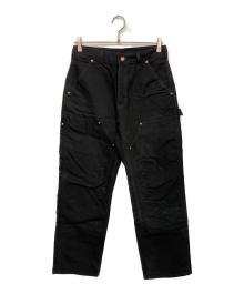 CarHartt（カーハート）の古着「FIRM DUCK DOUBLE-FRONT UTILITY WORK PANT」｜ブラック