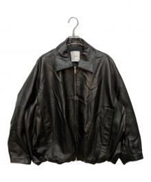 CLANE（クラネ）の古着「FAKE LEATHER BALLOON JACKET」｜ブラック