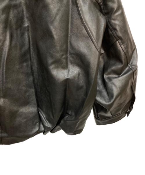 CLANE（クラネ）CLANE (クラネ) FAKE LEATHER BALLOON JACKET ブラック サイズ:1の古着・服飾アイテム