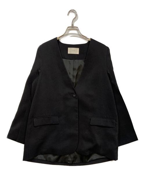 Louren（ローレン）Louren (ローレン) slit sleeve no collar jacket ネイビー サイズ:FREEの古着・服飾アイテム
