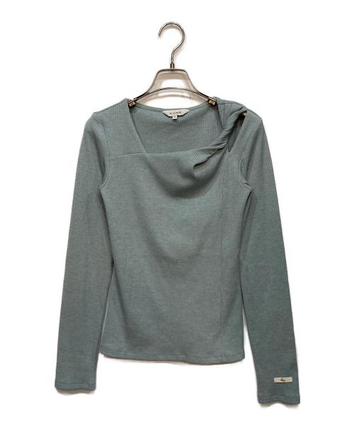 KUME（クメ）KUME (クメ) Twisted Long Sleeves T-shirt ブルー サイズ:Ｓの古着・服飾アイテム