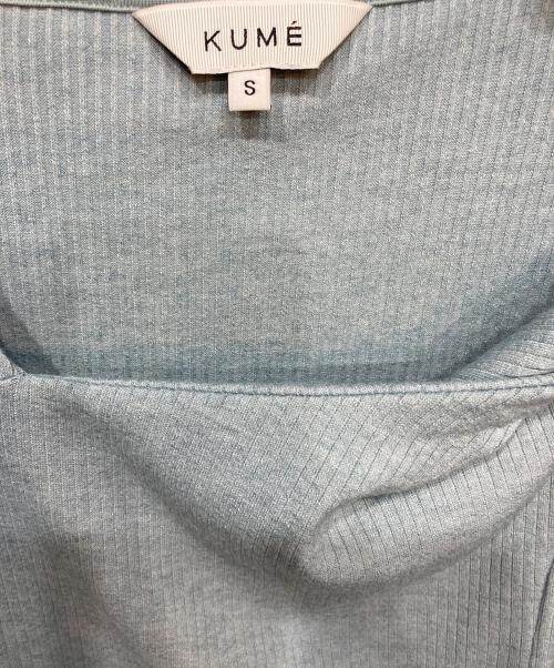 KUME（クメ）KUME (クメ) Twisted Long Sleeves T-shirt ブルー サイズ:Ｓの古着・服飾アイテム