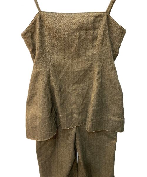 CLANE（クラネ）CLANE (クラネ) PEPLUM BUSTIER ALL IN ONE ブラウンの古着・服飾アイテム