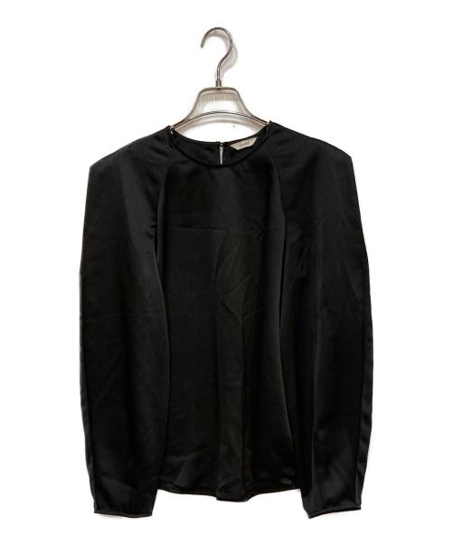 CLANE（クラネ）CLANE (クラネ) CONSTRUCTIVE SATIN BLOUSE ブラック サイズ:1の古着・服飾アイテム