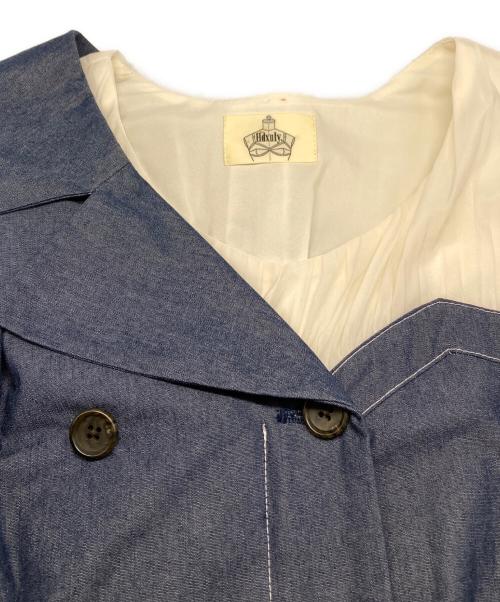 Hdxuly（ハディクリー）Hdxuly (ハディクリー) デニム 切替 ワンピース ネイビー サイズ:実寸参照の古着・服飾アイテム