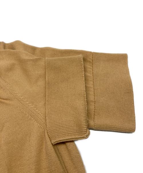 patou（パトゥ）patou (パトゥ)  ジャカード 半袖 ニット ベージュ サイズ:XSの古着・服飾アイテム