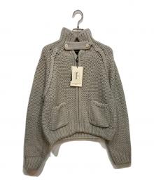 the Barnnet（ザ バーネット）の古着「Soap Zip-Up Knit Cardigan」｜グレー