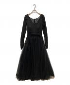 ERADIEエラディエ）の古着「Ethereal Lace & Tulle One-piece -Black-」｜ブラック