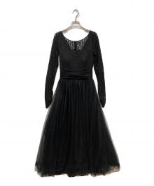 ERADIE（エラディエ）の古着「Ethereal Lace & Tulle One-piece -Black-」｜ブラック