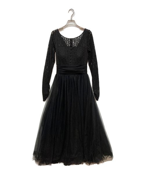 ERADIE（エラディエ）ERADIE (エラディエ) Ethereal Lace & Tulle One-piece -Black- ブラック サイズ:FREEの古着・服飾アイテム