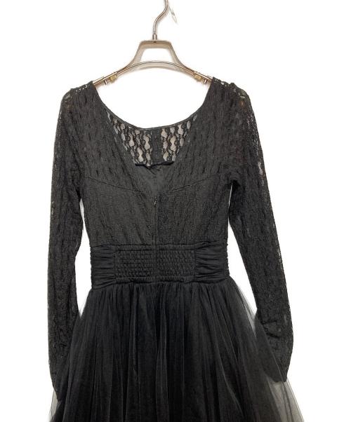 ERADIE（エラディエ）ERADIE (エラディエ) Ethereal Lace & Tulle One-piece -Black- ブラック サイズ:FREEの古着・服飾アイテム