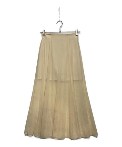 CLANE（クラネ）CLANE (クラネ) SHEER FLARE MERMAID SKIRT アイボリーの古着・服飾アイテム