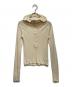 CLANE（クラネ）の古着「WOOL RIB HOODED TIGHT TOPS ウール リブ フーディ タイト トップス」｜アイボリー