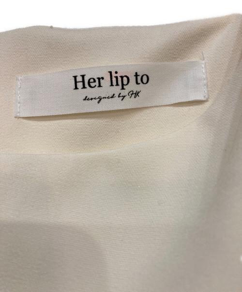 HER LIP TO（ハーリップトゥ）HER LIP TO (ハーリップトゥ) Fiorella Ribbon Dress ホワイト サイズ:Ｓの古着・服飾アイテム
