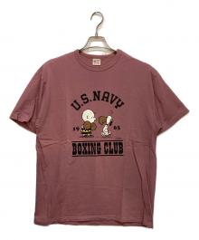 BUZZ RICKSON'S×PEANUTS（バズリクソンズ×ピーナッツ）の古着「プリントTシャツ」｜ピンク