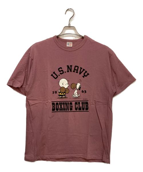 BUZZ RICKSON'S（バズリクソンズ）BUZZ RICKSON'S (バズリクソンズ) PEANUTS (ピーナッツ) プリントTシャツ ピンク サイズ:XXLの古着・服飾アイテム