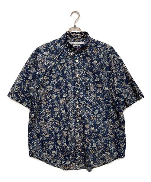 JOURNAL STANDARD TRISECT（ジャーナルスタンダード トライセクト）JOURNAL STANDARD TRISECT (ジャーナルスタンダード トライセクト) ファットシルエットボタンダウン S/Sシャツ ネイビー サイズ:Mの古着・服飾アイテム