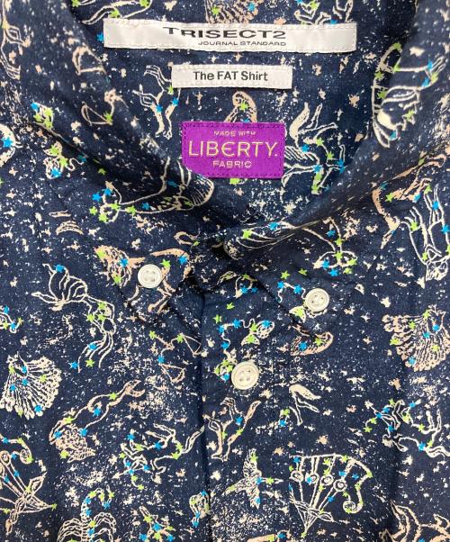 JOURNAL STANDARD TRISECT（ジャーナルスタンダード トライセクト）JOURNAL STANDARD TRISECT (ジャーナルスタンダード トライセクト) ファットシルエットボタンダウン S/Sシャツ ネイビー サイズ:Mの古着・服飾アイテム
