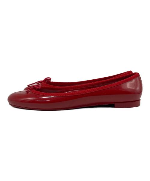 repetto（レペット）Repetto (レペット) エナメルフラットパンプス レッド サイズ:37の古着・服飾アイテム