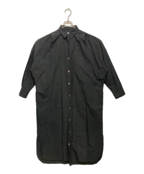 BEARDSLEY（ビアズリー）BEARDSLEY (ビアズリー) 後ろ フリル シャツ ワンピース ブラック サイズ:Fの古着・服飾アイテム