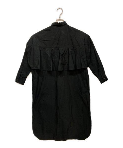 BEARDSLEY（ビアズリー）BEARDSLEY (ビアズリー) 後ろ フリル シャツ ワンピース ブラック サイズ:Fの古着・服飾アイテム