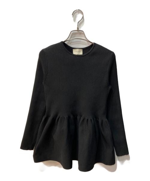 UNITED ARROWS（ユナイテッドアローズ）UNITED ARROWS (ユナイテッドアローズ) ペプラムニット ブラック サイズ:表記無し（実寸参照）の古着・服飾アイテム