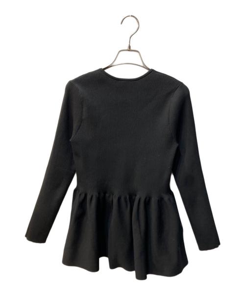 UNITED ARROWS（ユナイテッドアローズ）UNITED ARROWS (ユナイテッドアローズ) ペプラムニット ブラック サイズ:表記無し（実寸参照）の古着・服飾アイテム