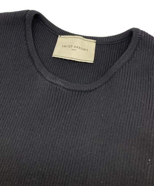 UNITED ARROWS（ユナイテッドアローズ）UNITED ARROWS (ユナイテッドアローズ) ペプラムニット ブラック サイズ:表記無し（実寸参照）の古着・服飾アイテム