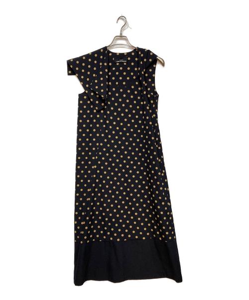 tricot COMME des GARCONS（トリココムデギャルソン）tricot COMME des GARCONS (トリココムデギャルソン) ドット柄ノースリーブワンピース ネイビー サイズ:FREEの古着・服飾アイテム