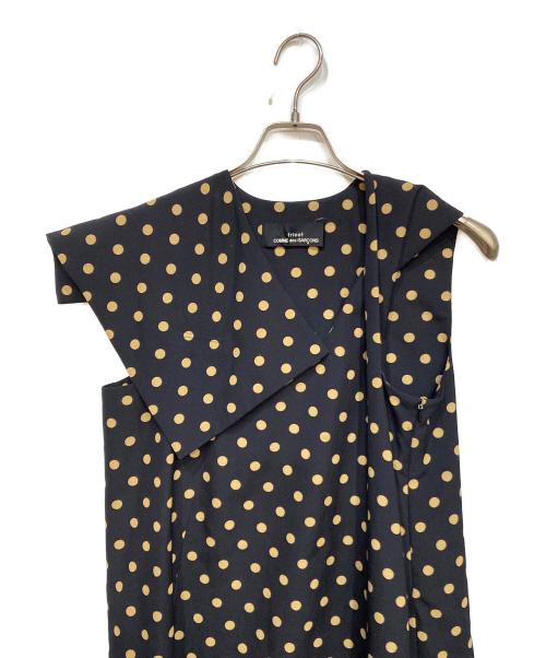 tricot COMME des GARCONS（トリココムデギャルソン）tricot COMME des GARCONS (トリココムデギャルソン) ドット柄ノースリーブワンピース ネイビー サイズ:FREEの古着・服飾アイテム