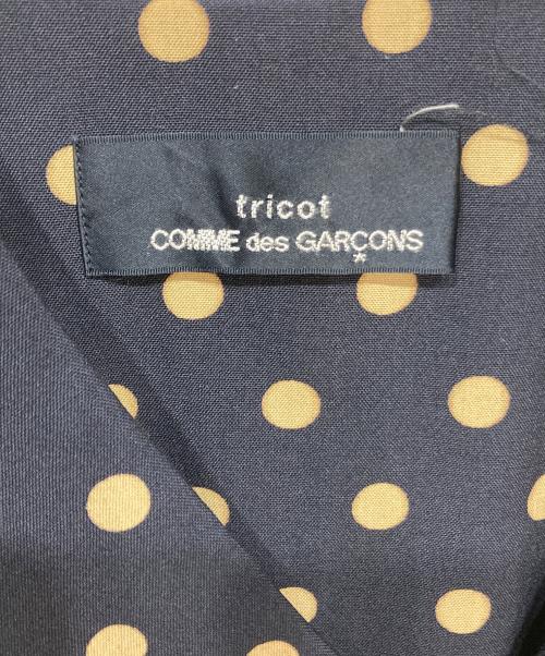 tricot COMME des GARCONS（トリココムデギャルソン）tricot COMME des GARCONS (トリココムデギャルソン) ドット柄ノースリーブワンピース ネイビー サイズ:FREEの古着・服飾アイテム