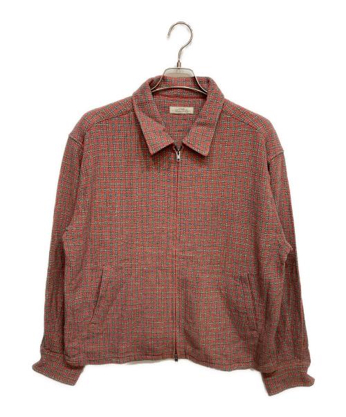 JOURNAL STANDARD relume（ジャーナルスタンダード レリューム）JOURNAL STANDARD relume (ジャーナルスタンダード レリューム) バスケットチェックジップシャツブルゾン レッド サイズ:Mの古着・服飾アイテム