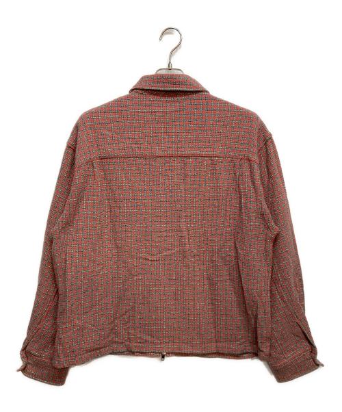 JOURNAL STANDARD relume（ジャーナルスタンダード レリューム）JOURNAL STANDARD relume (ジャーナルスタンダード レリューム) バスケットチェックジップシャツブルゾン レッド サイズ:Mの古着・服飾アイテム