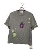 SNIDEL HOME×たまごっちスナイデルホーム×タマゴッチ）の古着「くちぱっち Tシャツ」｜グレー