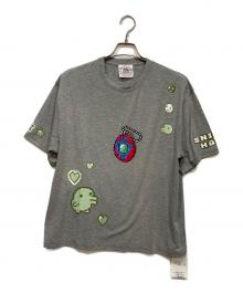 SNIDEL HOME×たまごっち（スナイデルホーム×タマゴッチ）の古着「くちぱっち Tシャツ」｜グレー