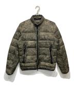 DIESELディーゼル）の古着「ライダース型ダウンジャケット」｜グリーン