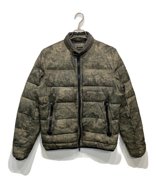 DIESEL（ディーゼル）DIESEL (ディーゼル) ライダース型ダウンジャケット グリーン サイズ:Lの古着・服飾アイテム