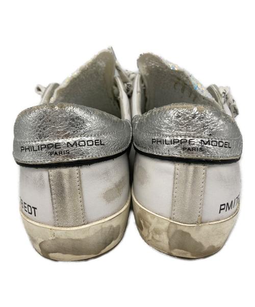 PHILIPPE MODEL（フィリップ モデル）PHILIPPE MODEL (フィリップ モデル) PM/78 EDT グリッタースニーカー ホワイト サイズ:24cmの古着・服飾アイテム