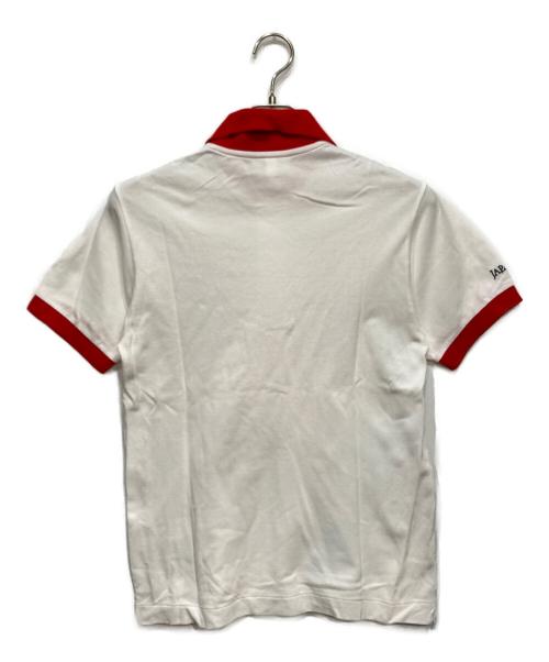 LACOSTE（ラコステ）LACOSTE (ラコステ) カスタム ポロシャツ レッド×ホワイト サイズ:XSの古着・服飾アイテム