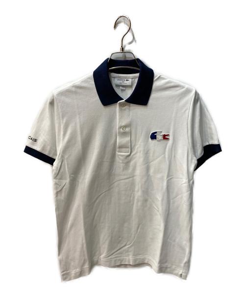 LACOSTE（ラコステ）LACOSTE (ラコステ) カスタム ポロシャツ ネイビー×ホワイト サイズ:XSの古着・服飾アイテム