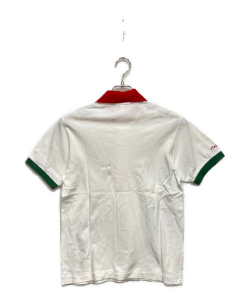 LACOSTE（ラコステ）LACOSTE (ラコステ) カスタム ポロシャツ レッド×ホワイト サイズ:XSの古着・服飾アイテム