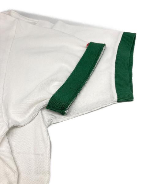 LACOSTE（ラコステ）LACOSTE (ラコステ) カスタム ポロシャツ レッド×ホワイト サイズ:XSの古着・服飾アイテム