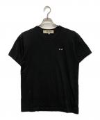 PLAY COMME des GARCONSプレイコムデギャルソン）の古着「T-Shirt With Black Emblem」｜ブラック