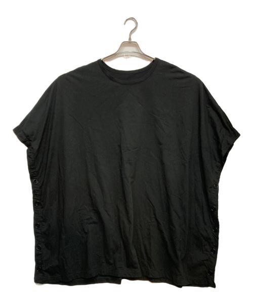 GROUND Y（グラウンドワイ）GROUND Y (グラウンドワイ) Cotton Jersey Big Poncho Cut Sew ブラック サイズ:3の古着・服飾アイテム